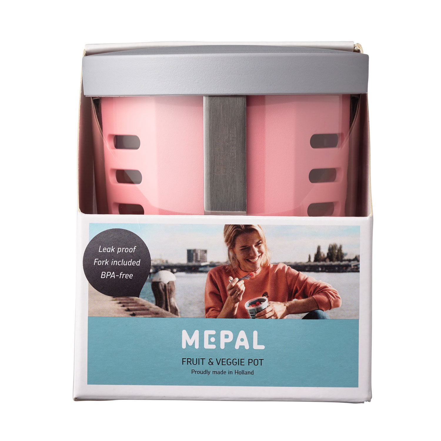 Mepal Obst- und Gemüsetopf Ellipse – Nordic Pink