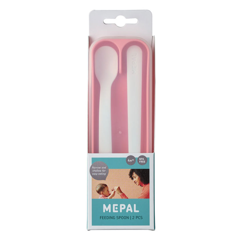 Mepal Mio Set Babylöffel - Deep Pink, 2-tlg.