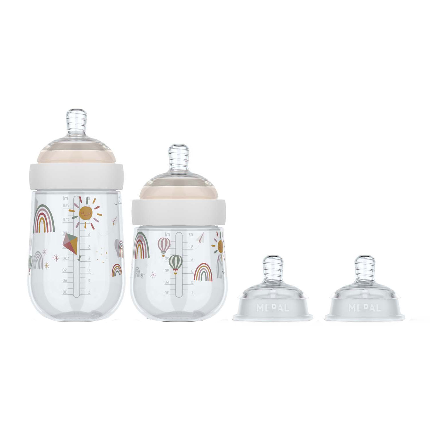 Mepal Starterset Biberons Mio - Soleil & Arc-en-ciel - 4pcs.