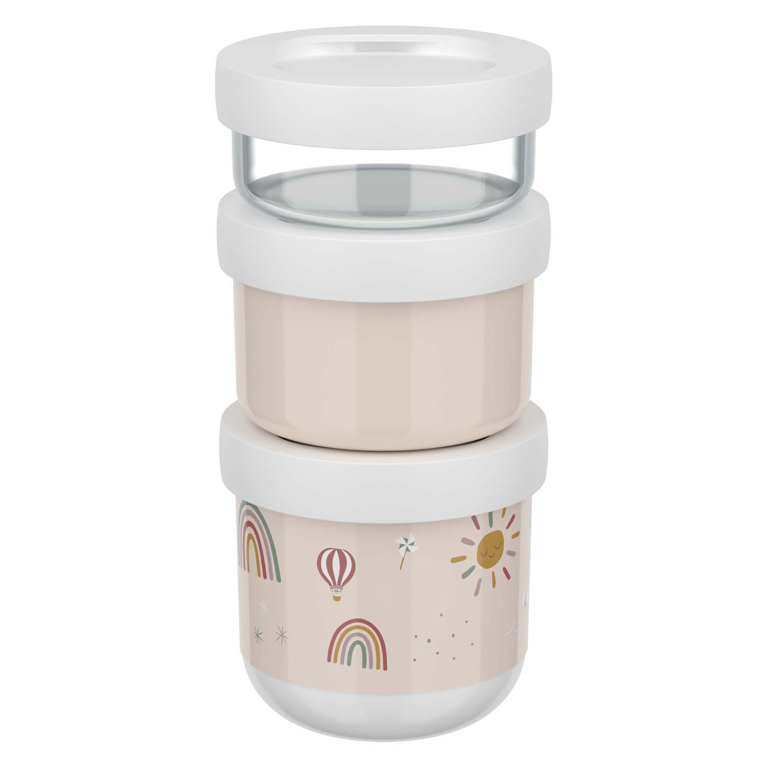 Mepal Snackbox Stack Mio - Sunshine & Rainbow, 3dlg