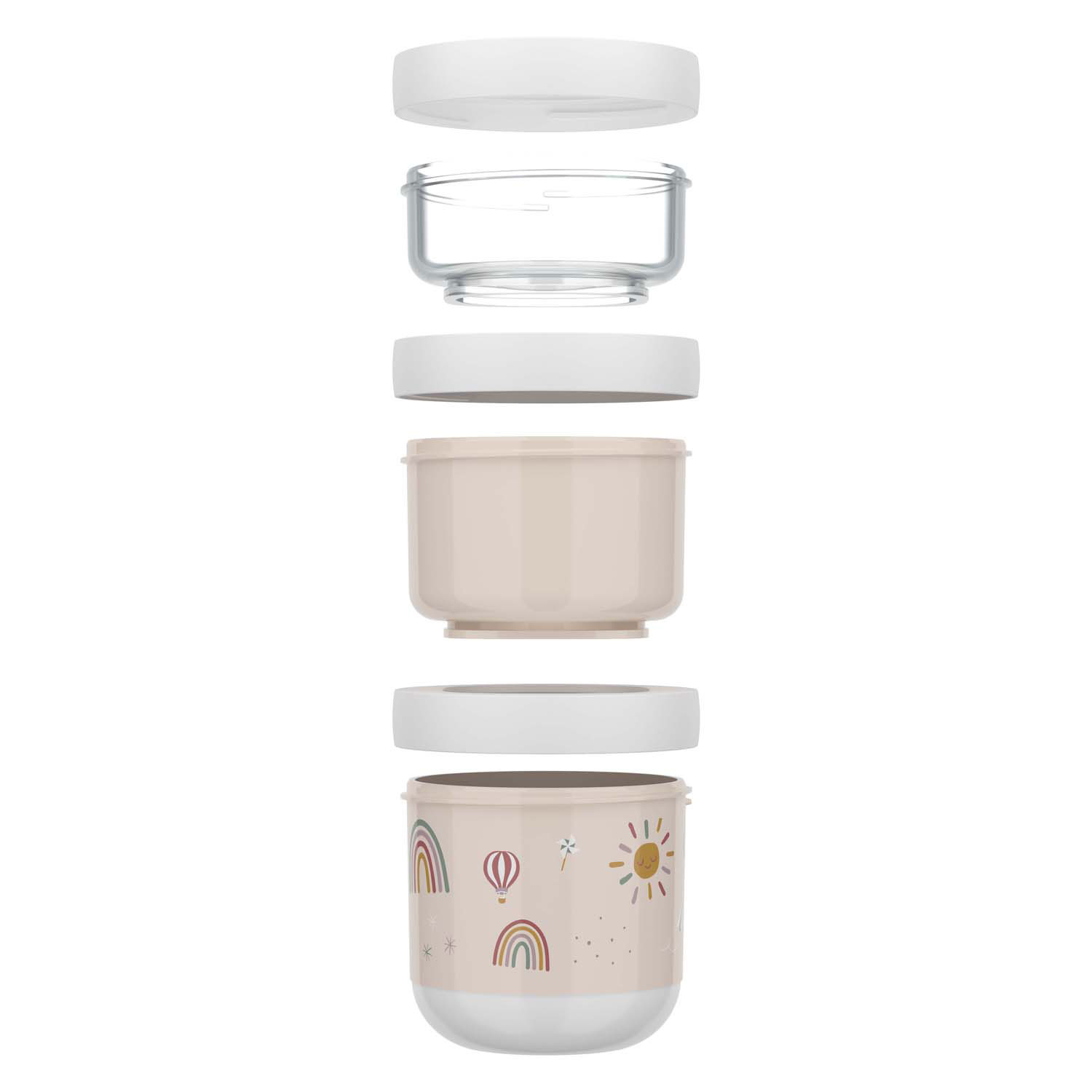 Mepal Snackbox Stack Mio - Sunshine & Rainbow, 3dlg