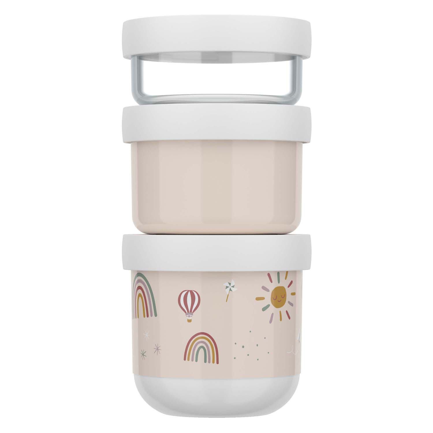 Mepal Snackbox Stack Mio - Sunshine & Rainbow, 3dlg