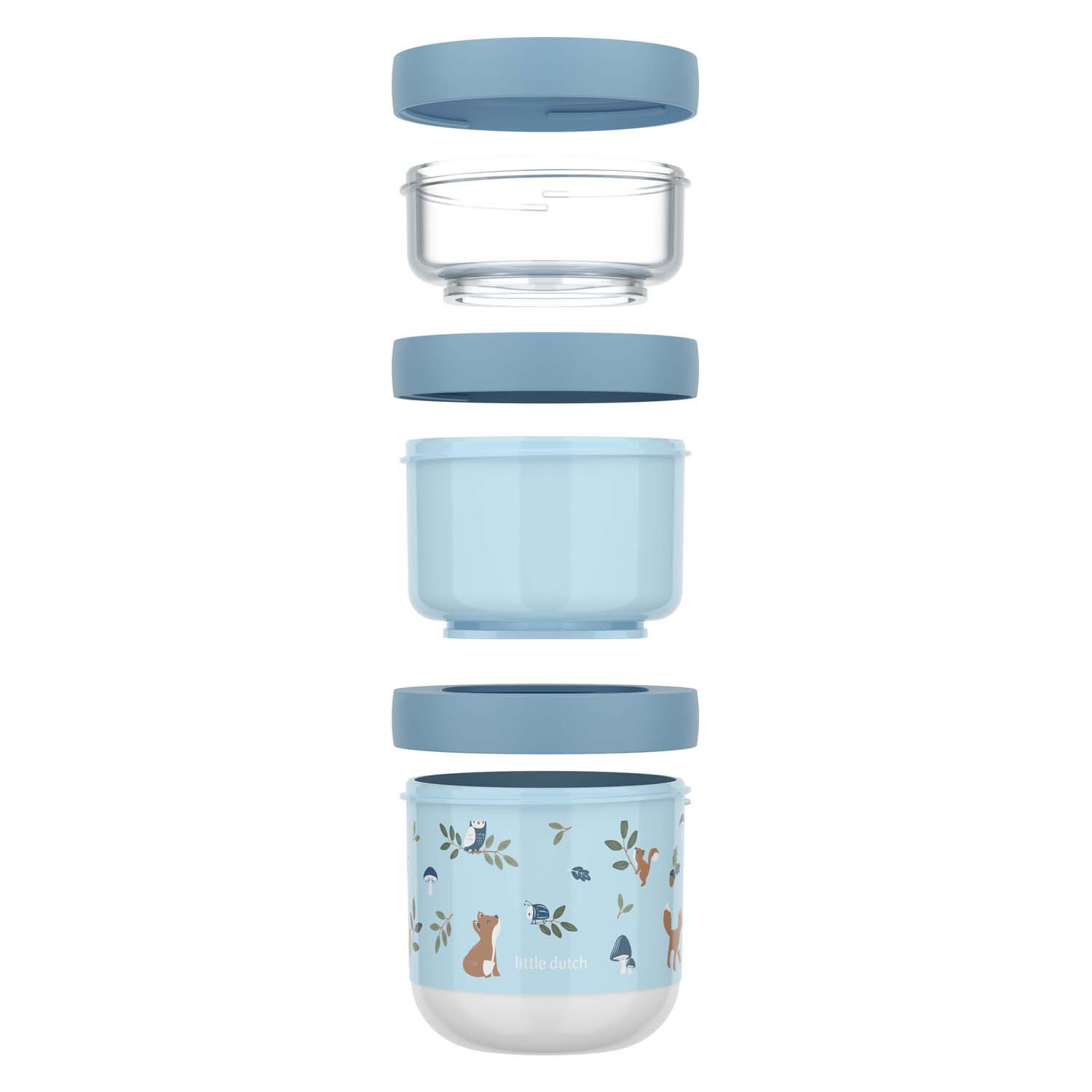 Mepal Snackbox Stack Mio - Little Dutch Forest Friends 3dlg.