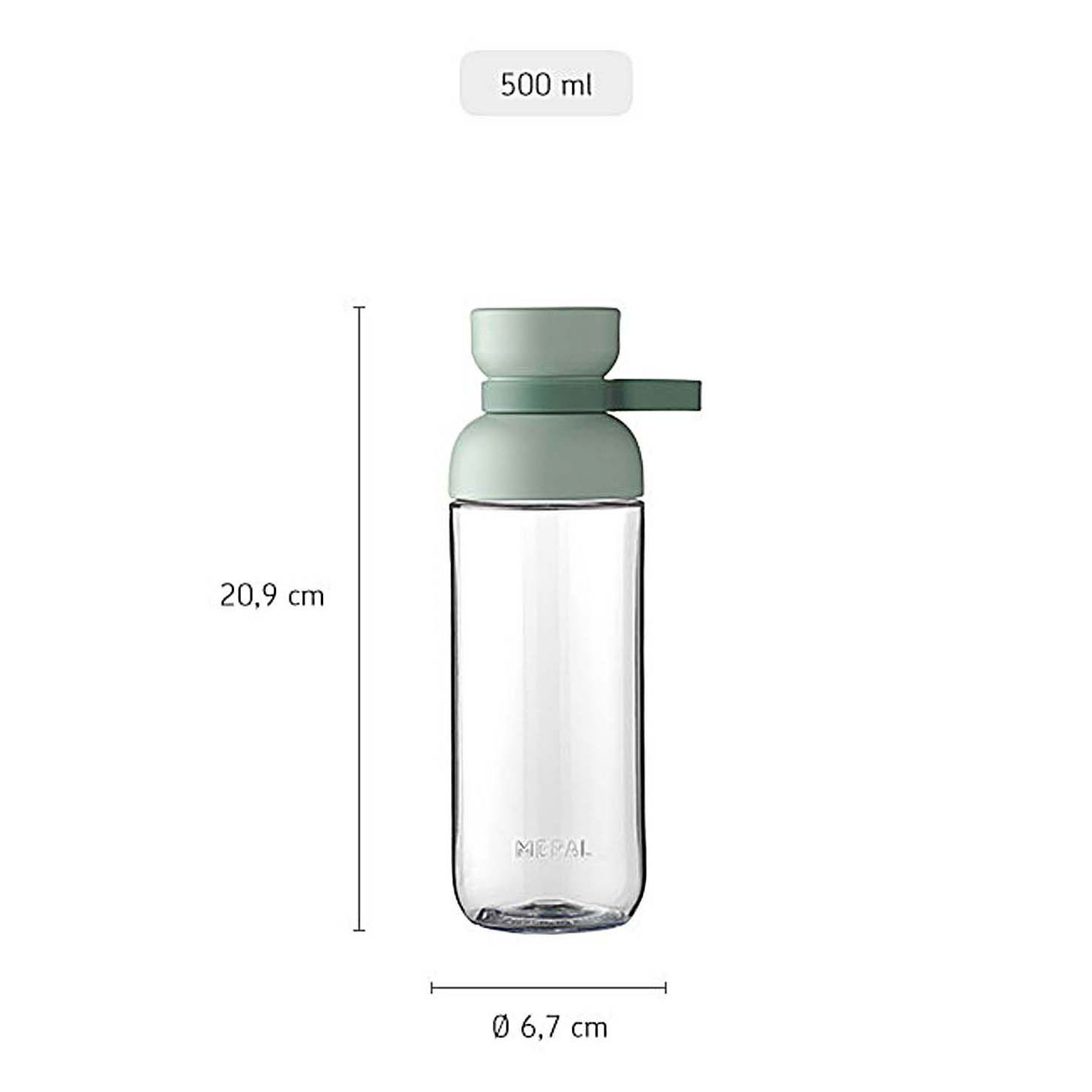 Bouteille d'eau Mepal Vita 500 ml - Sauge nordique