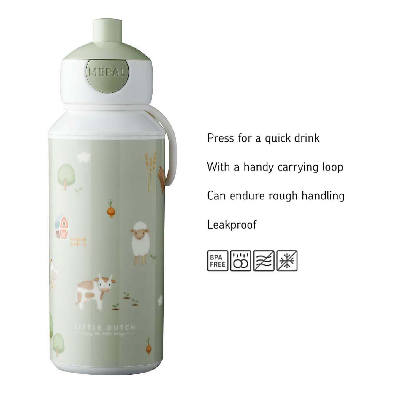 Gourde Mepal Pop-Up Campus 400 ml - Little Dutch Little Farm