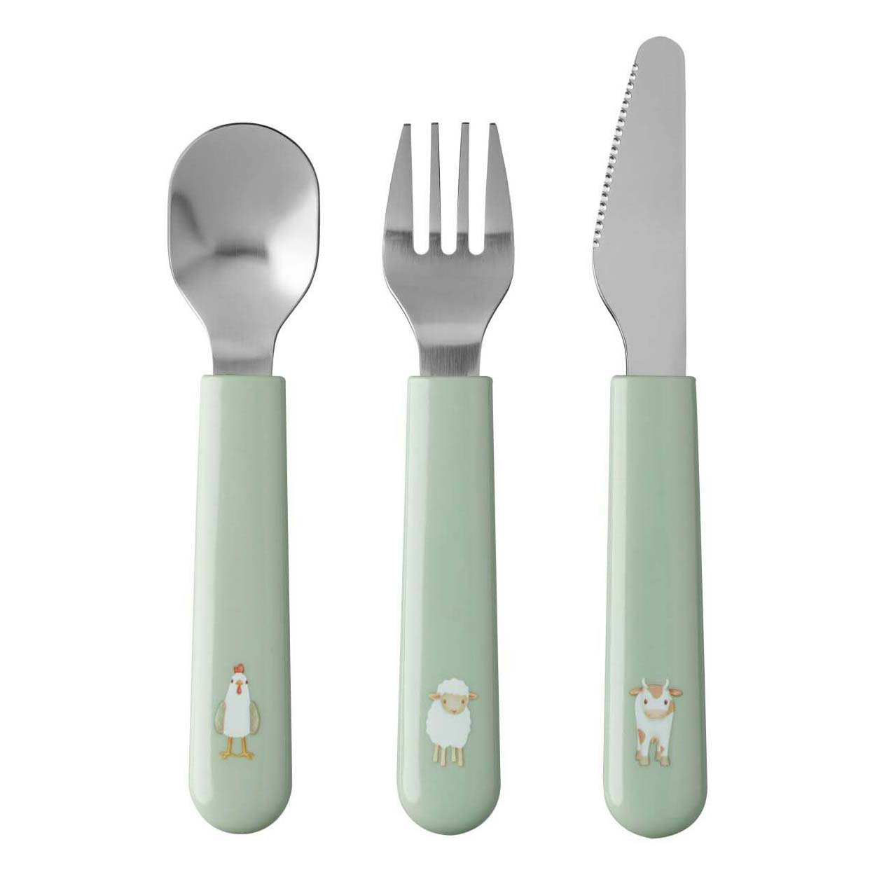 Mepal Kinderbesteck-Set Mio – Little Dutch Little Farm, 3-teilig.