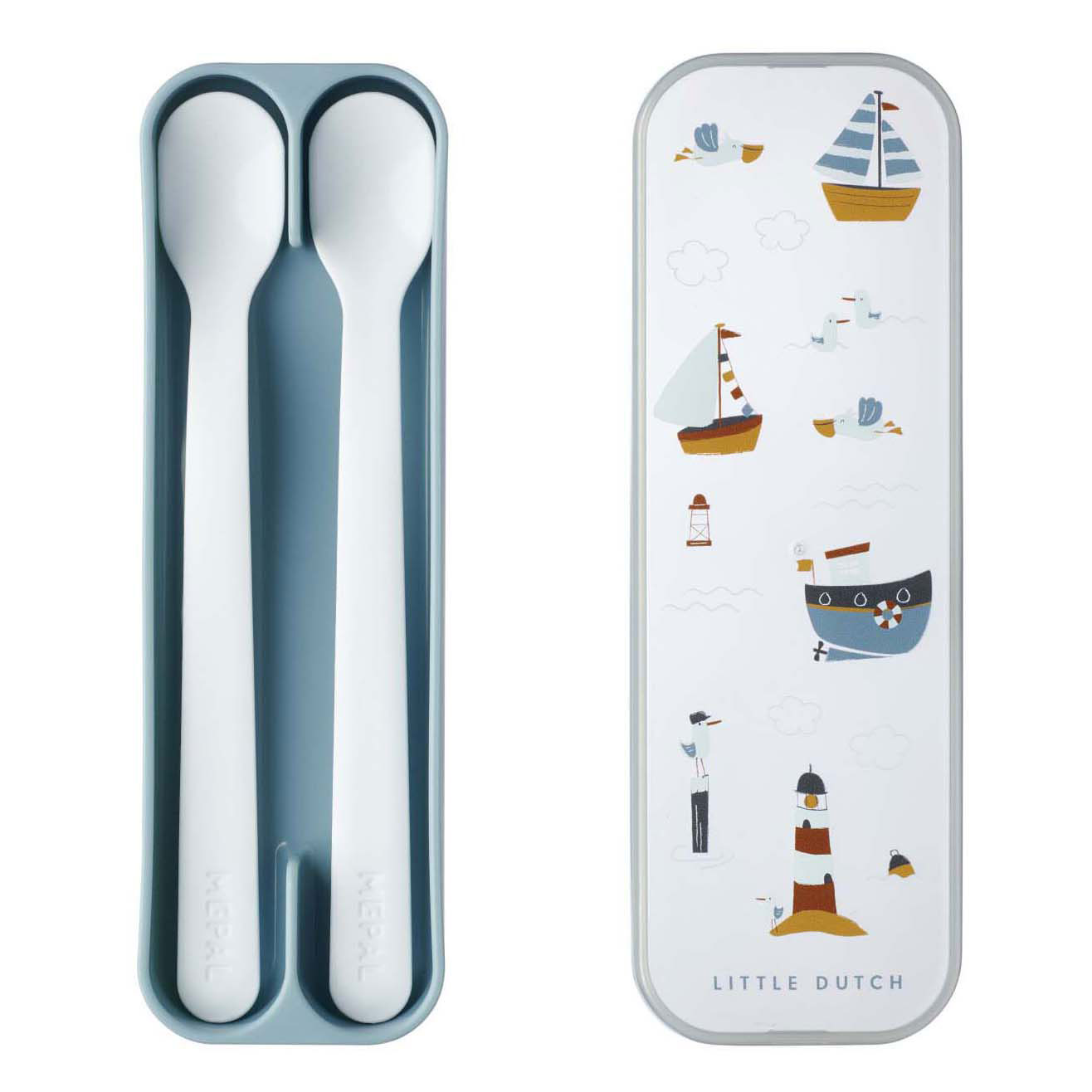 Mepal Set Cuillère pour bébé Mio - Little Dutch Sailors Bay, 2 pièces.