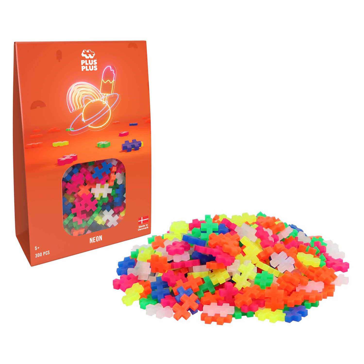 Plus-Plus Neon Bouwset, 300st.