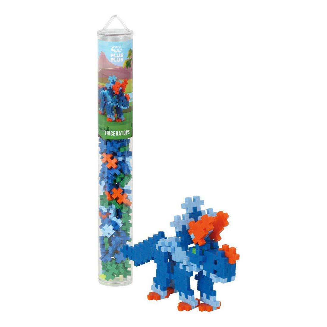 Plus-Plus Triceratops Dinosaurus Tube Bouwset - 100st.