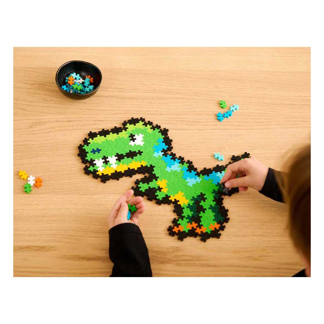 Plus-Plus Puzzle nach Zahlen Dinosaurier T-Rex Bausatz - 250 Teile.
