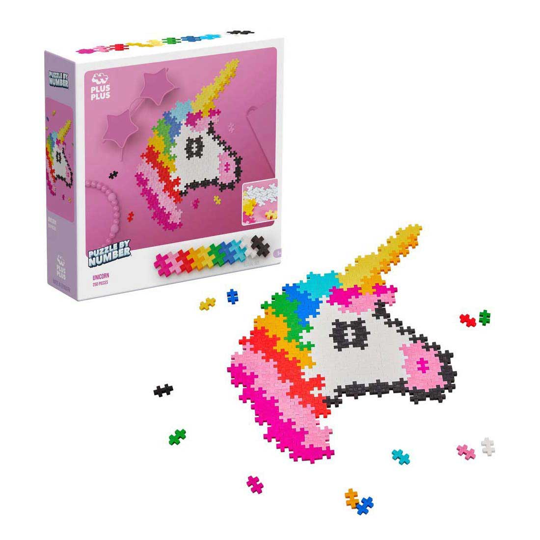 Plus-Plus Puzzel op Nummer Eenhoorn Bouwset - 250st.