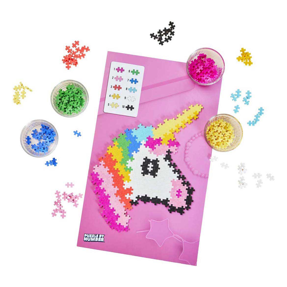 Plus-Plus Puzzel op Nummer Eenhoorn Bouwset - 250st.