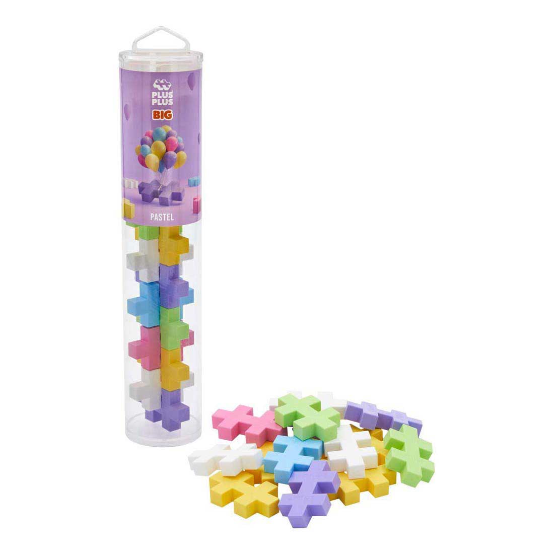 Plus-Plus BIG Tube Pastel Bouwset - 15st.