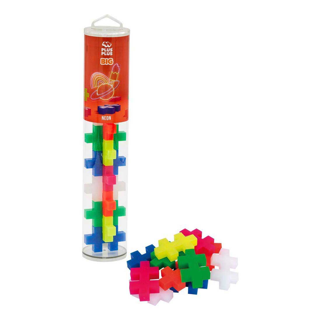 Plus-Plus BIG Tube Neon Bouwset - 15st.