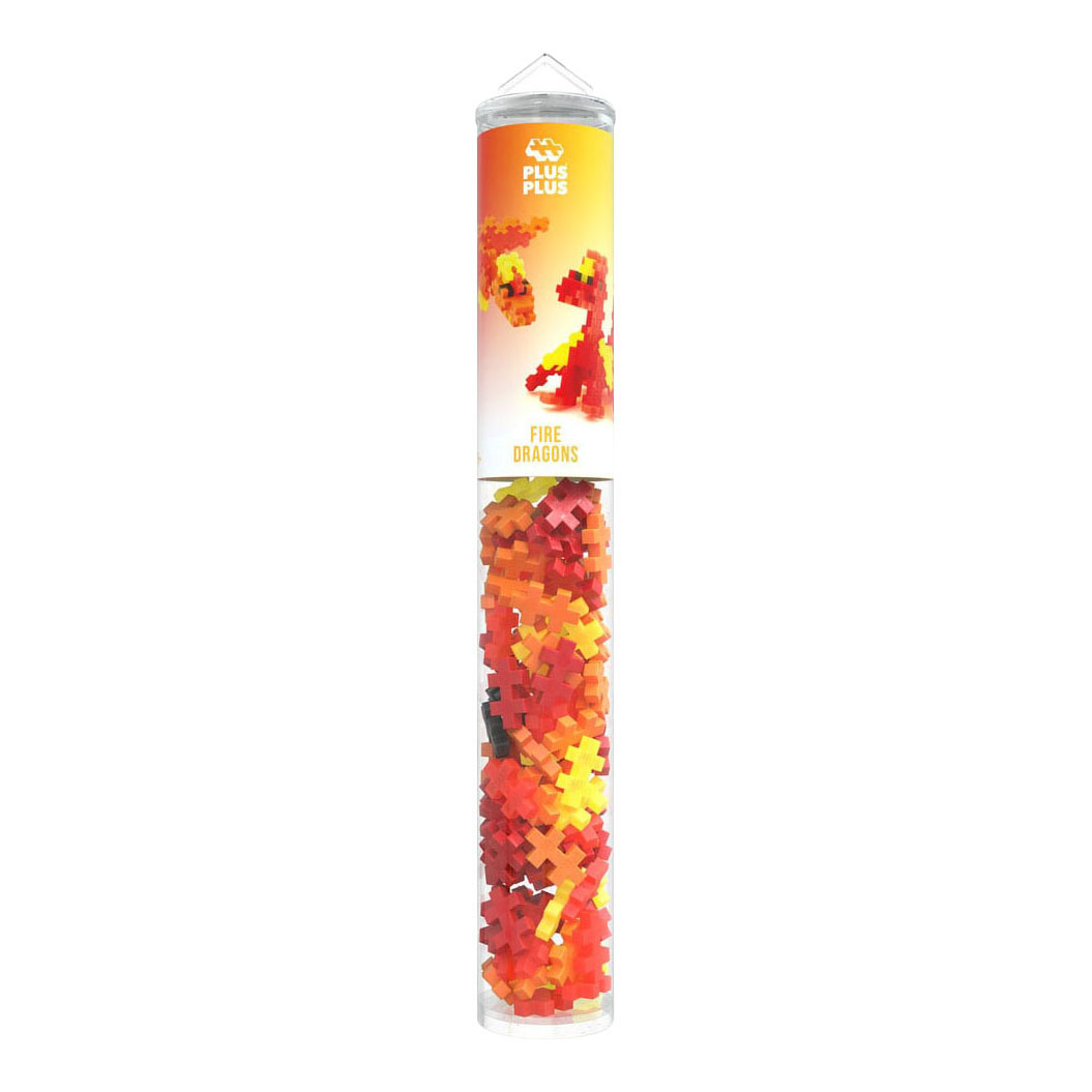 Plus-Plus Vuur Draken Tube Bouwset - 100st.