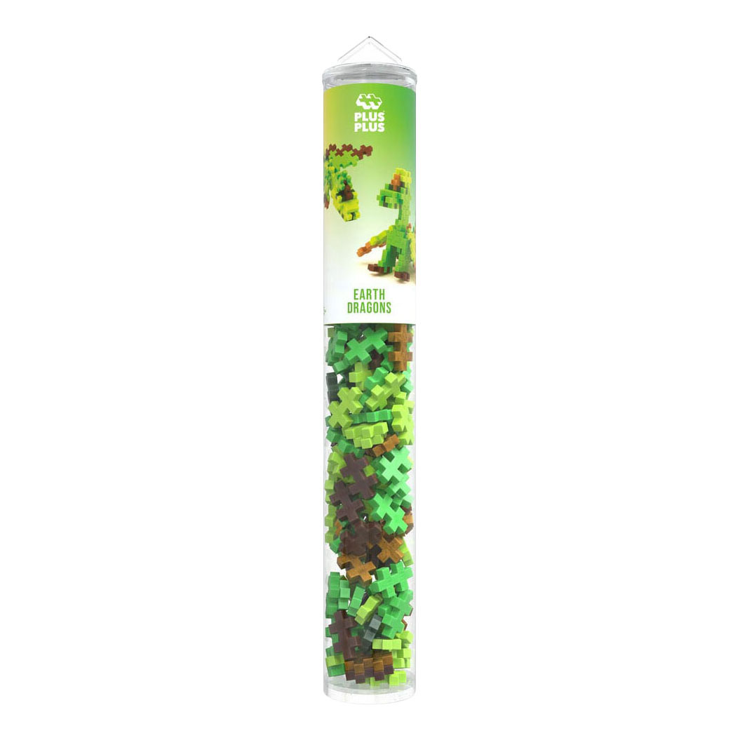 Plus-Plus Aarde Draken Tube Bouwset - 100st.