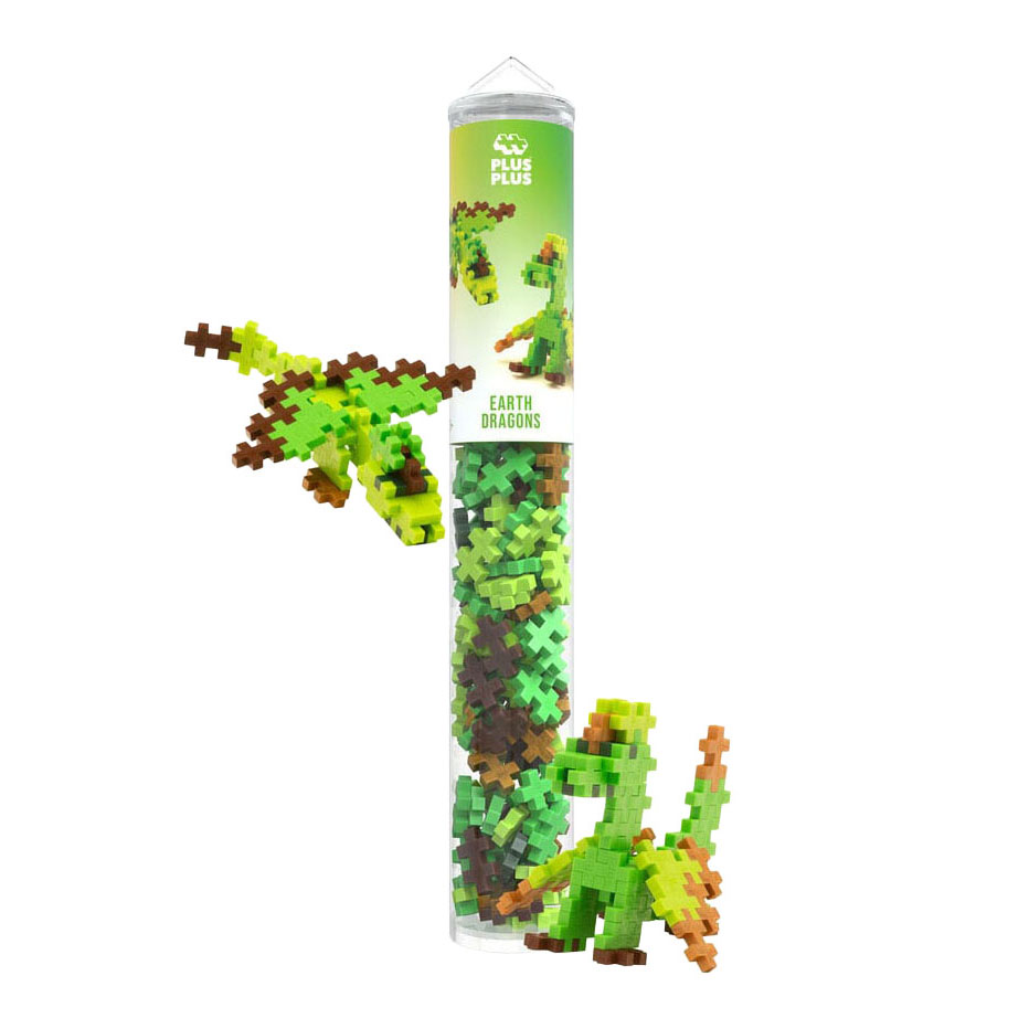 Plus-Plus Aarde Draken Tube Bouwset - 100st.