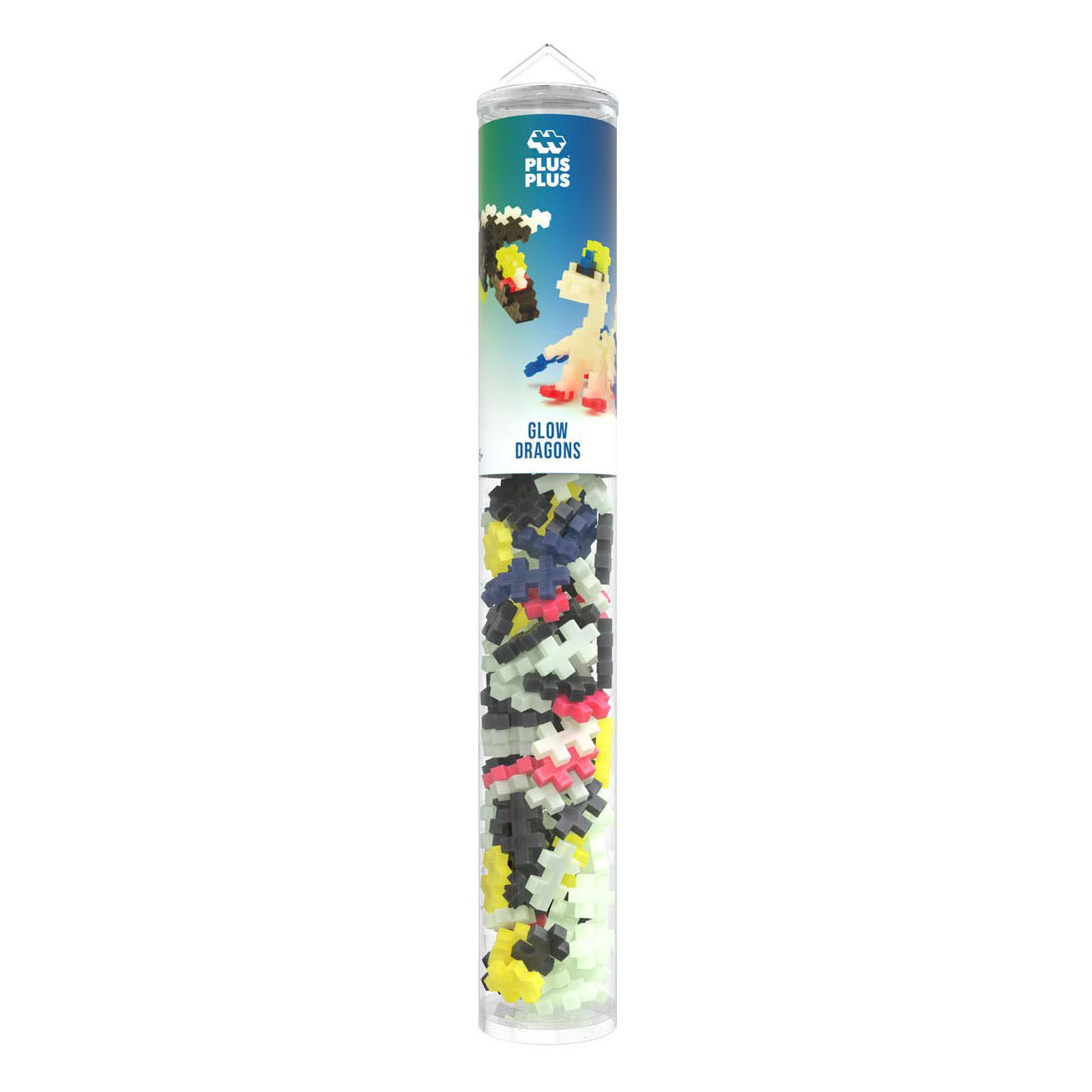Plus-Plus Glow Draken Tube Bouwset - 100st.