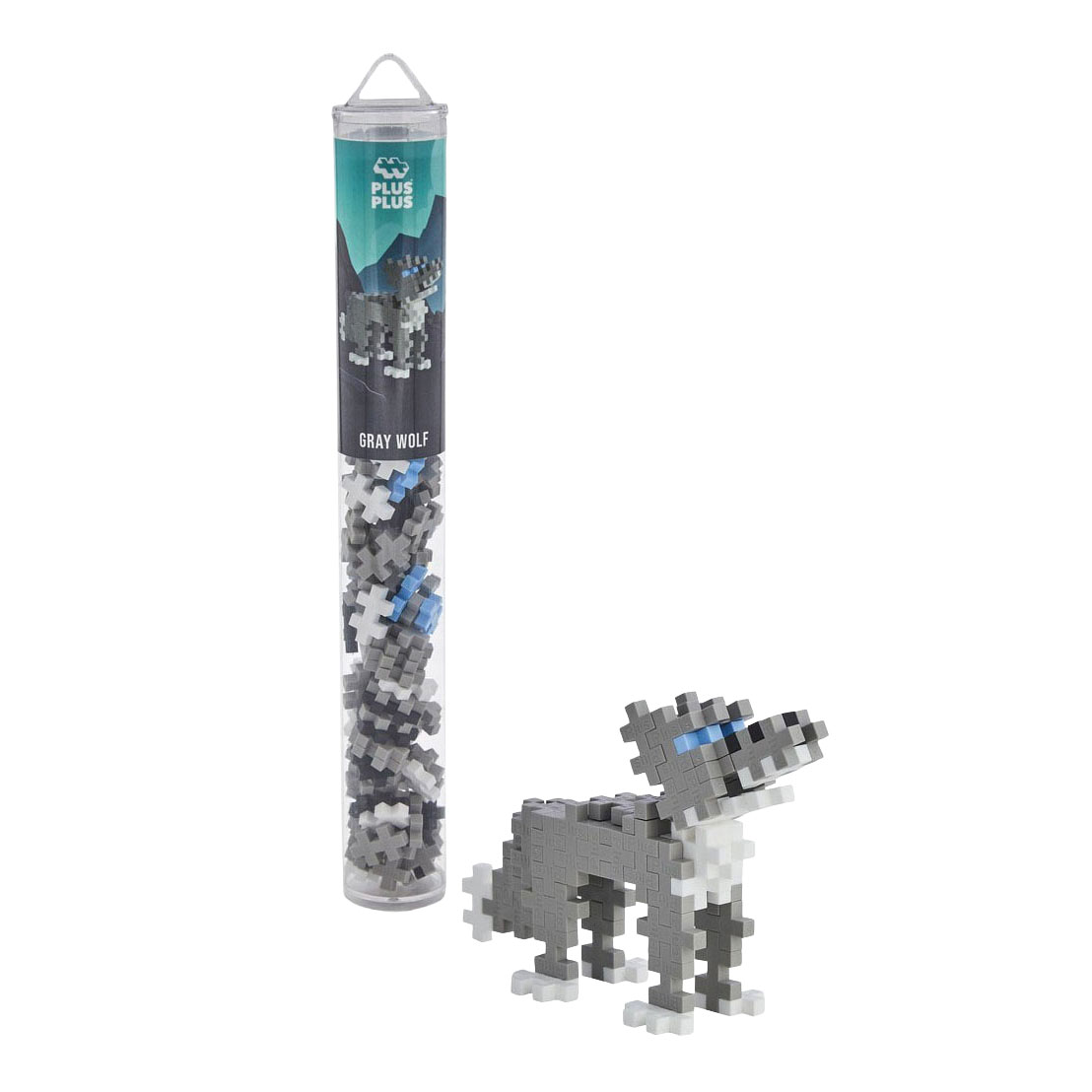 Plus-Plus Wolf Tube Bouwset - 100st.