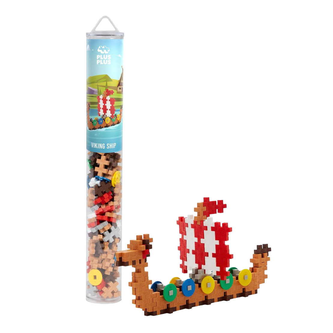 Plus-Plus Viking Schip Tube Bouwset - 100st.