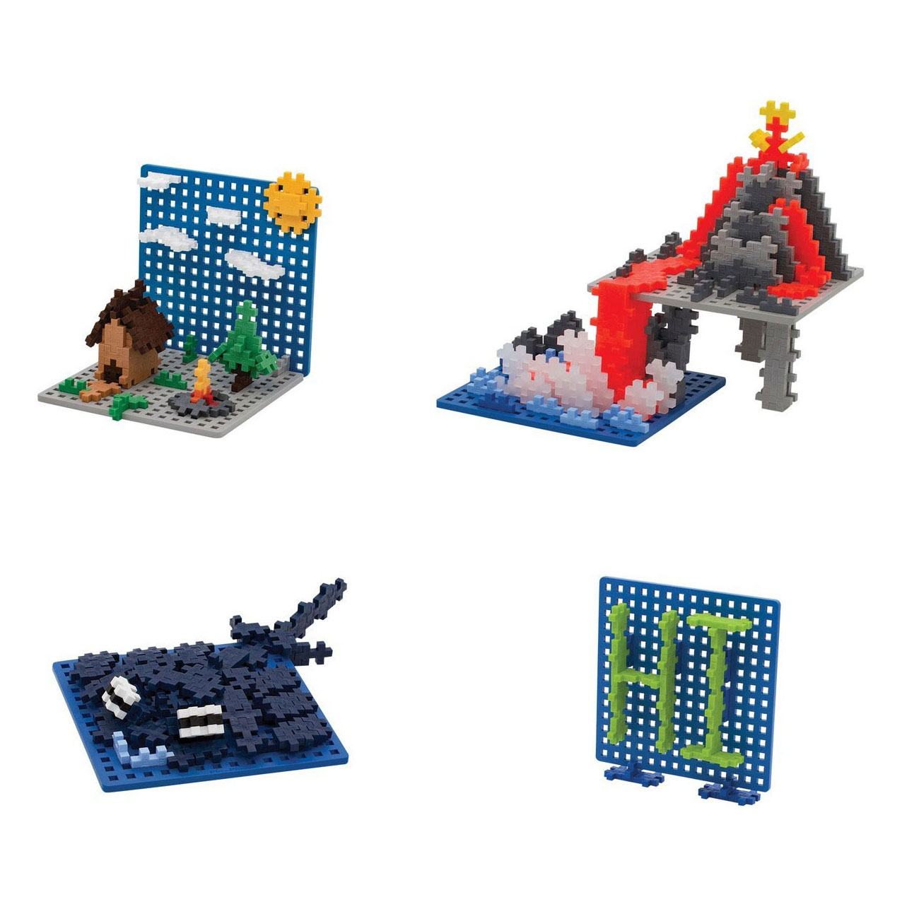 Plus-Plus Bouwplaat Blauw/Grijs - 2st.
