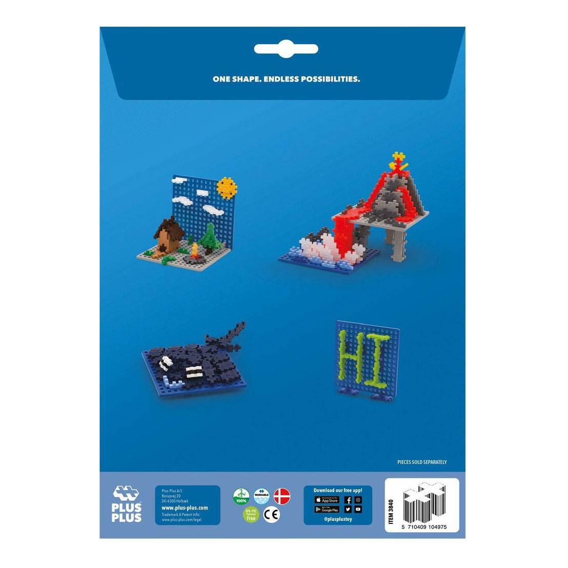 Plus-Plus Bouwplaat Blauw/Grijs - 2st.