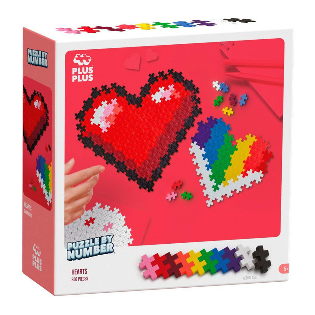 Plus-Plus Puzzelen op Nummer Hart - 250st.