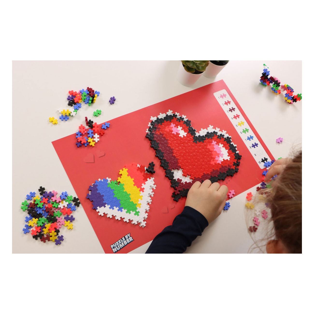Plus-Plus Puzzelen op Nummer Hart - 250st.