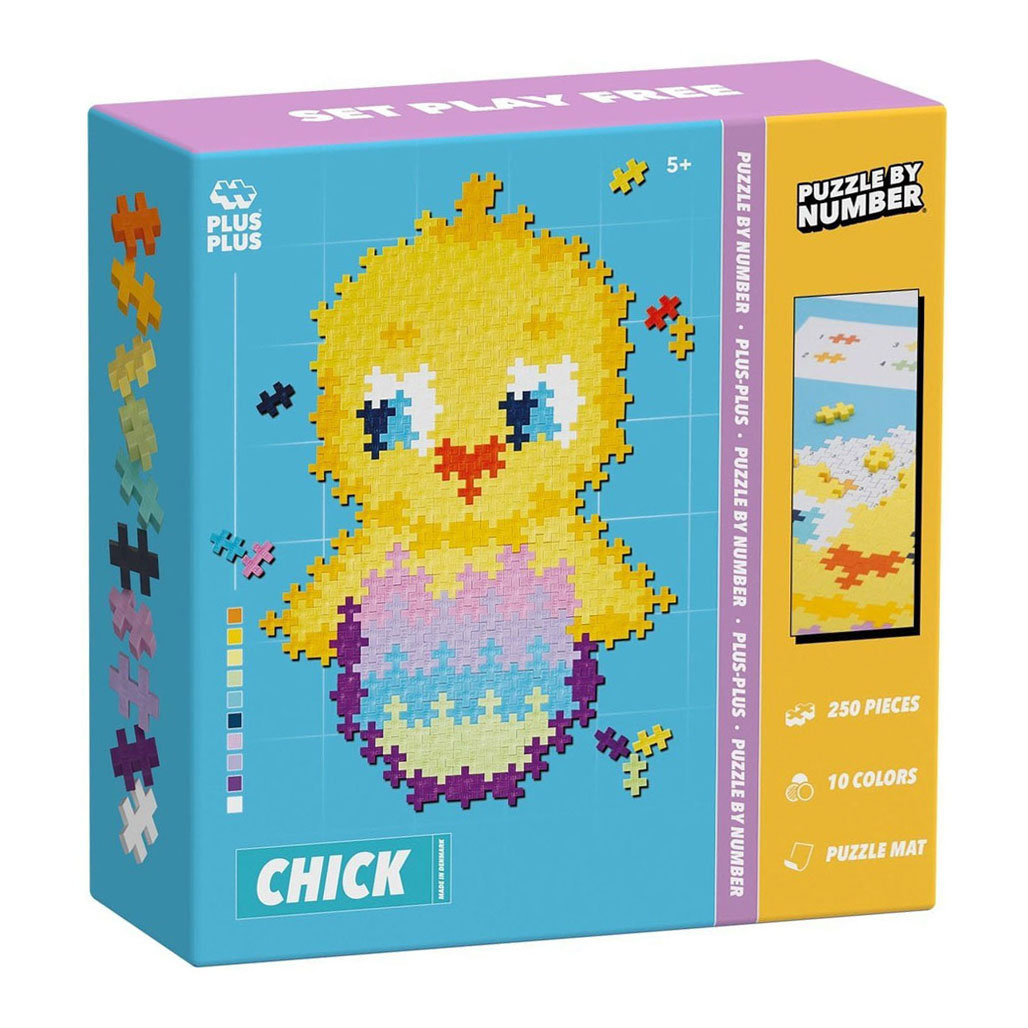 Plus-Plus Puzzelen op Nummer Kuiken - 250st.