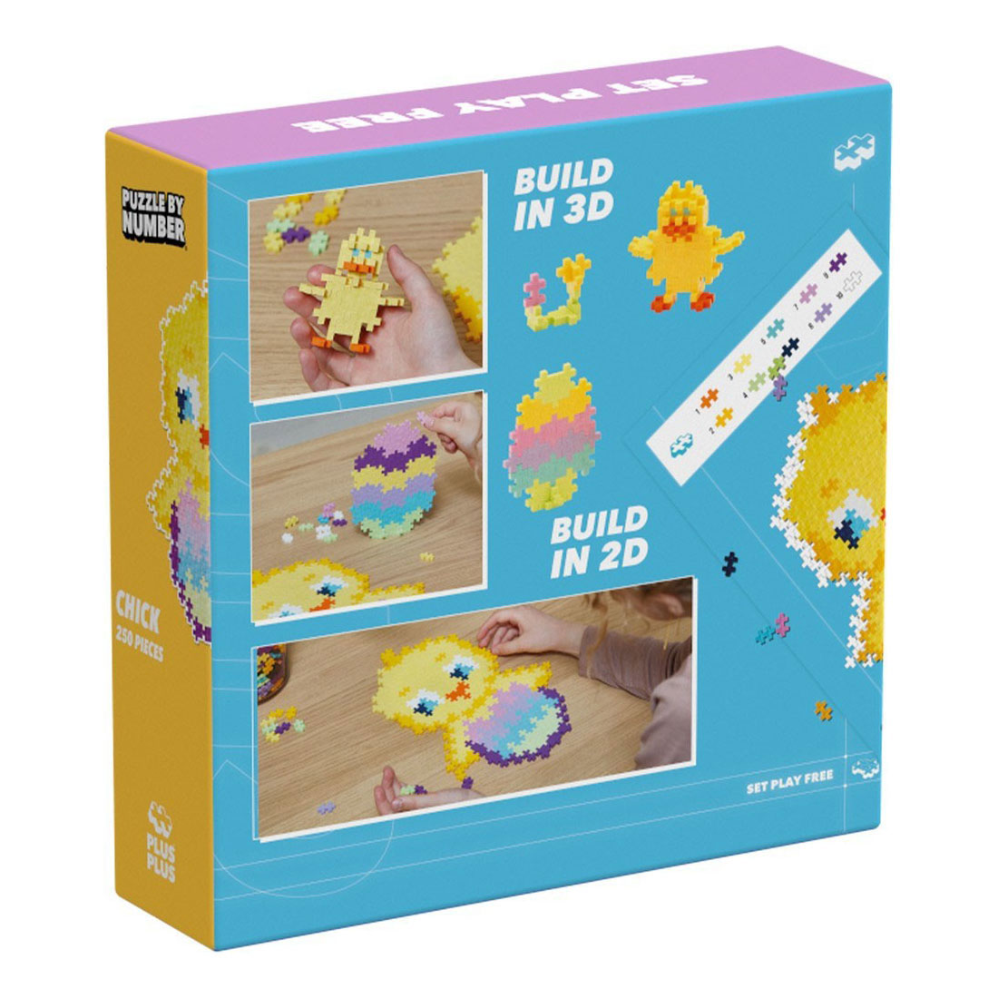 Plus-Plus Puzzelen op Nummer Kuiken - 250st.