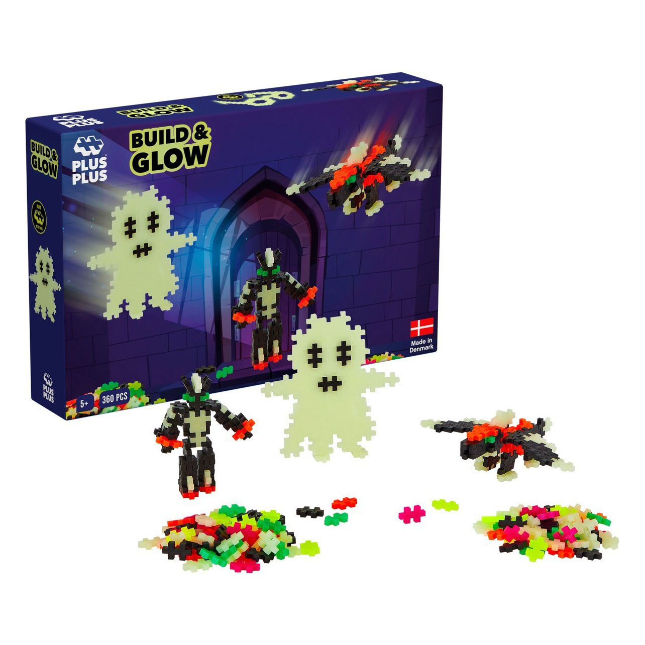 Plus-Plus Build And Glow Bouwset - 360st.