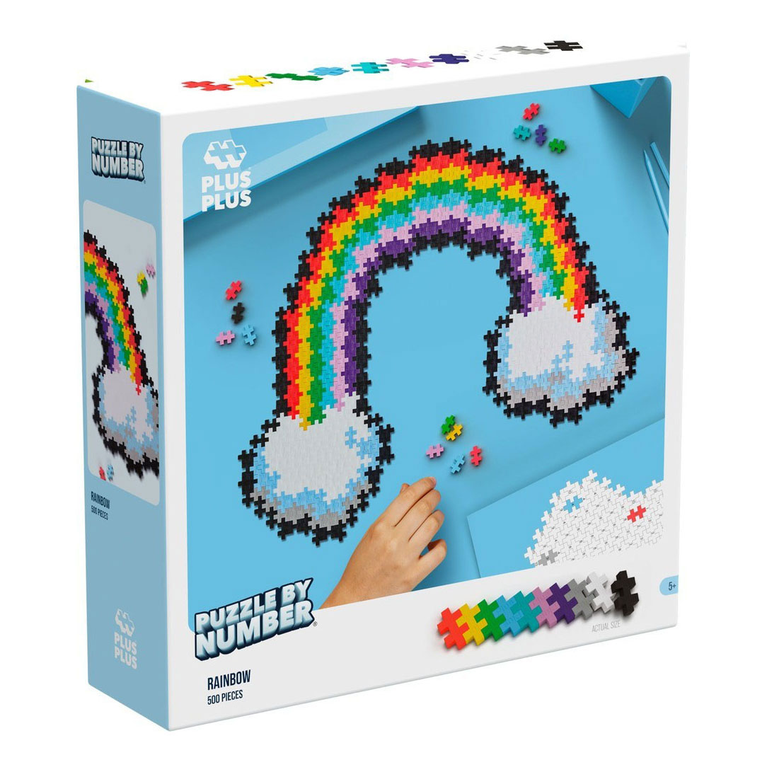 Plus-Plus Puzzelen op Nummer Regenboog - 500st.