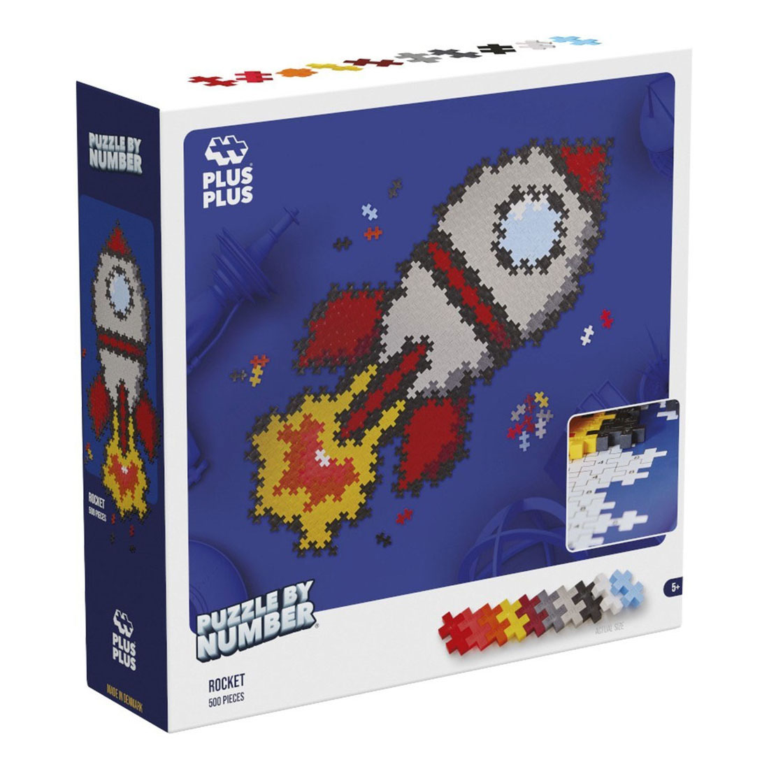 Plus-Plus Puzzelen op Nummer Raket - 500st.