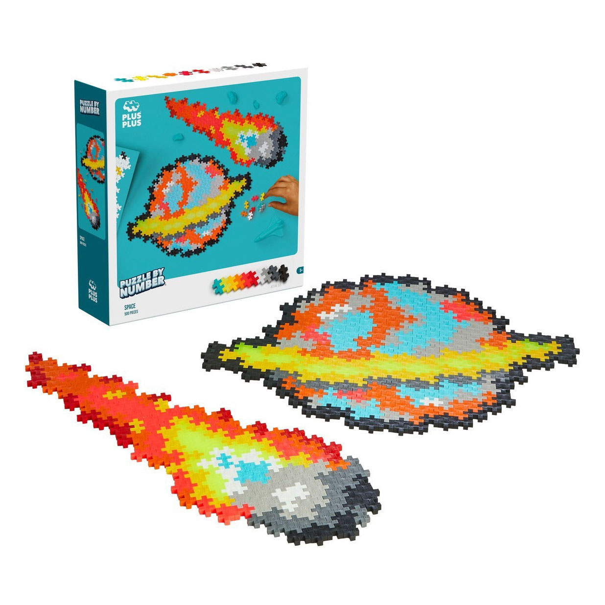 Plus-Plus Puzzelen op Nummer Ruimte - 500st.