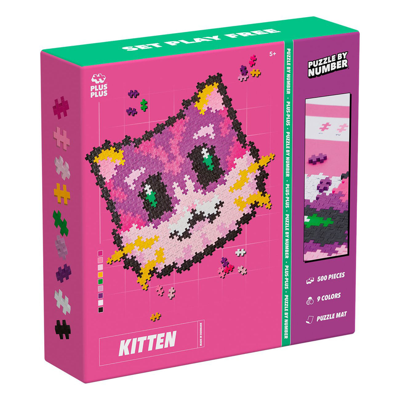 Plus-Plus Puzzelen op Nummer Number Kat Poes - 500st.
