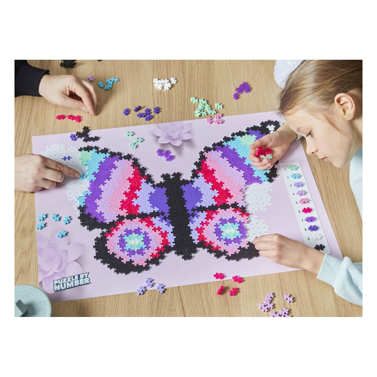 Plus-Plus Puzzelen op Nummer Vlinder - 800st.