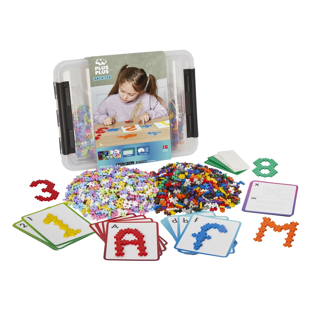 Plus-Plus Opbergbox ABC/123 Bouwset - 2000st.