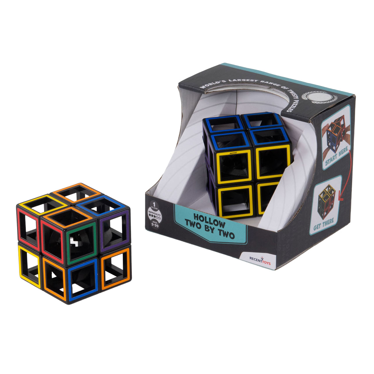 Hollow Two by Two Brainteaser Puzzle Cube