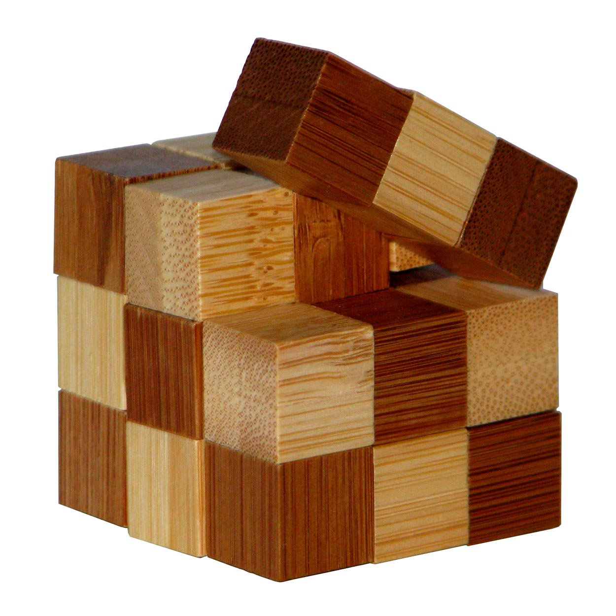 3D Bamboo Breinpuzzel Snake Cubes **