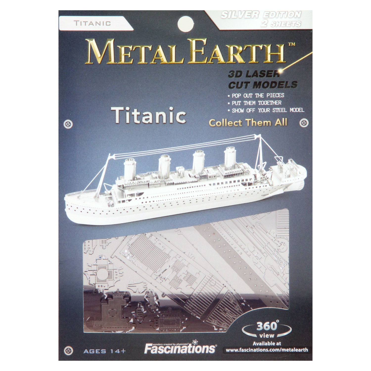 Metal Earth Titanic Ship Édition Argent