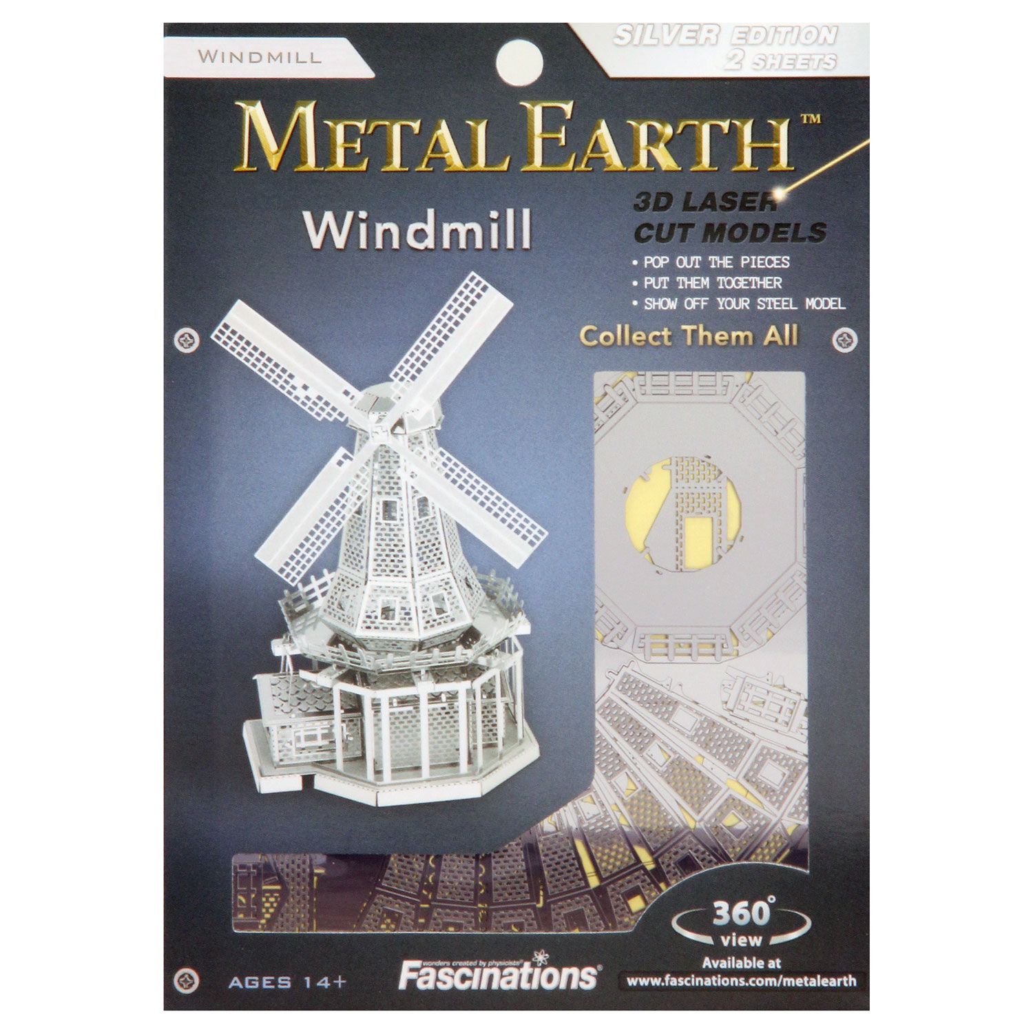 Metal Earth Windmill Zilver Editie