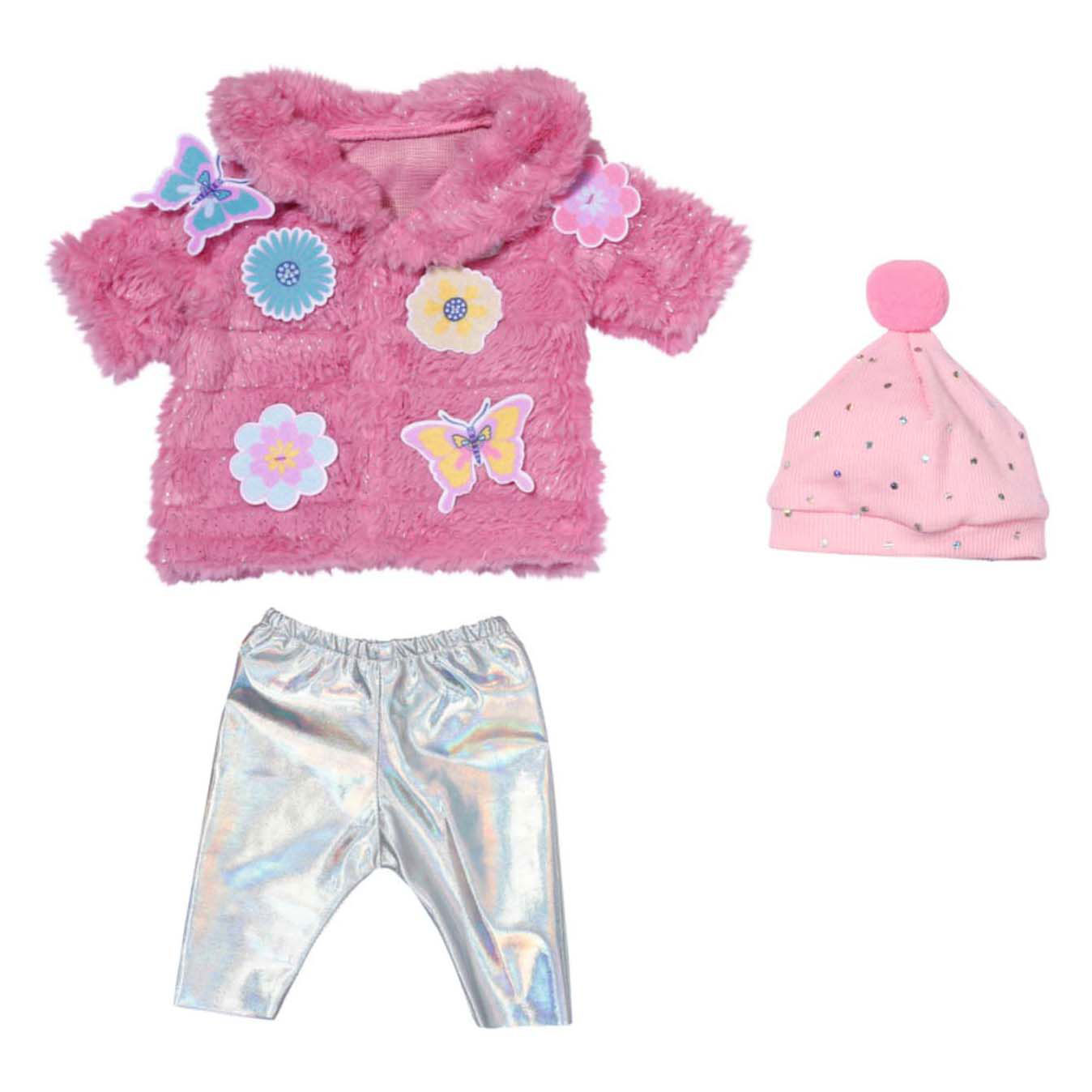 BABY Born Roze Jas met Broek en Muts