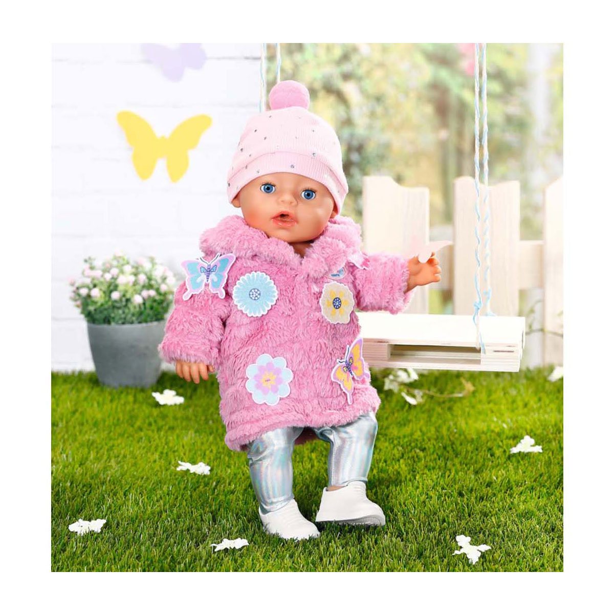 BABY Born Roze Jas met Broek en Muts