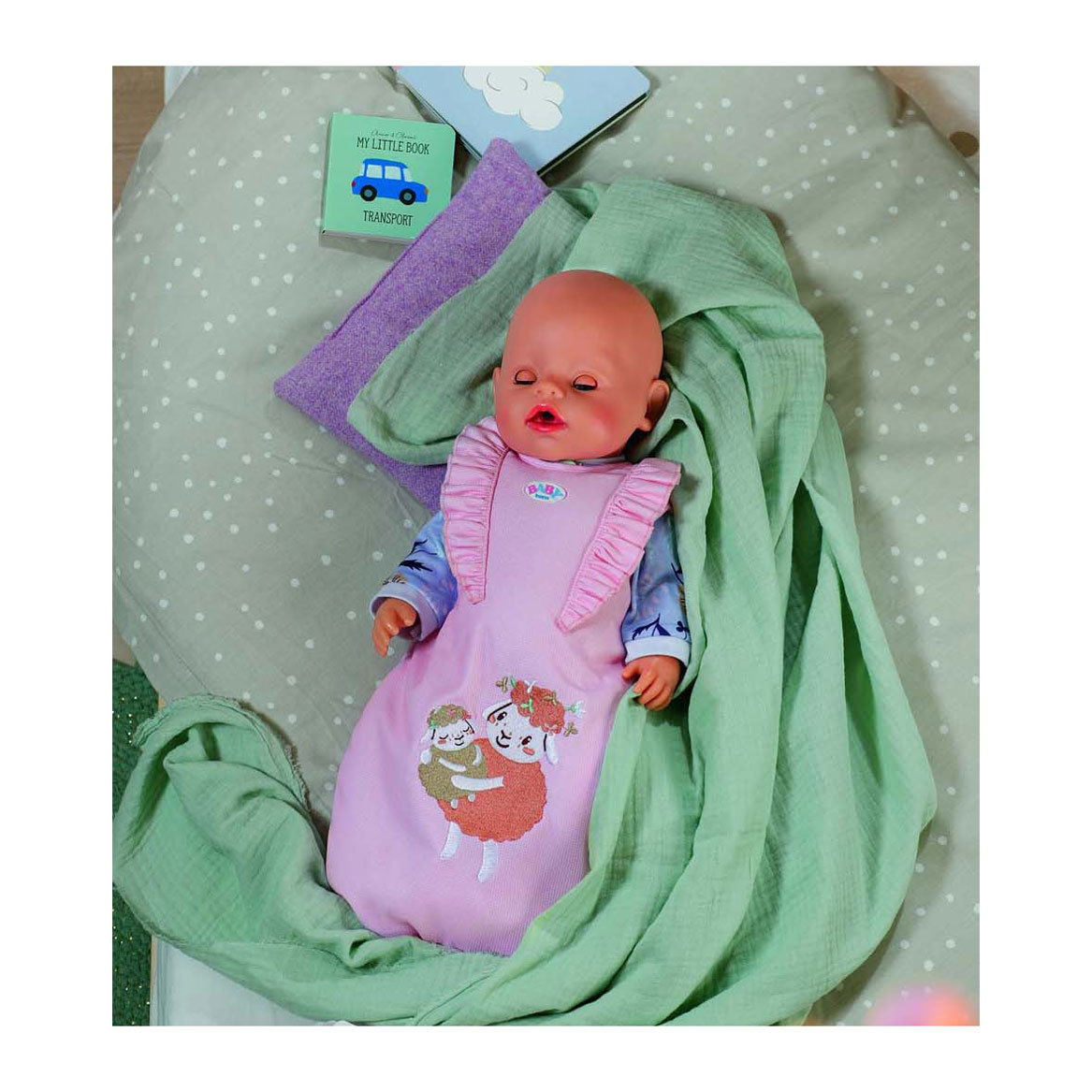 BABY born Poppenslaapzak Roze