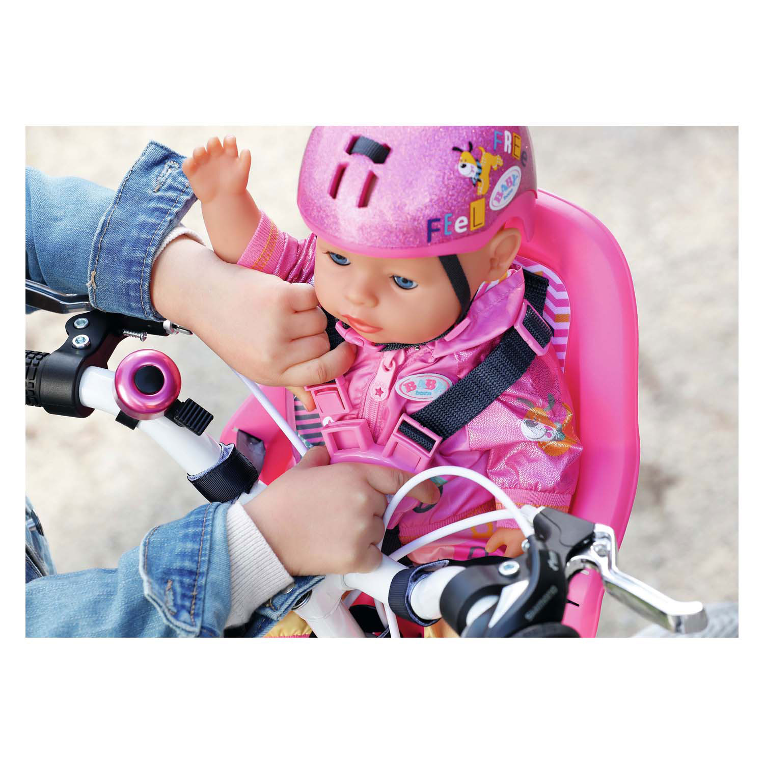 BABY born Fietsstoeltje voor Poppen - Roze