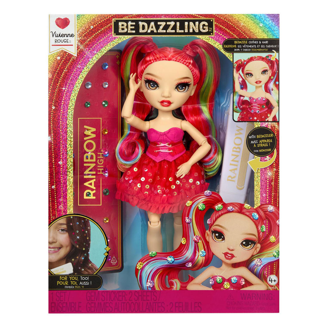 Dazzling Fashion Dolls Vivienne Rouge Modepop - Rood