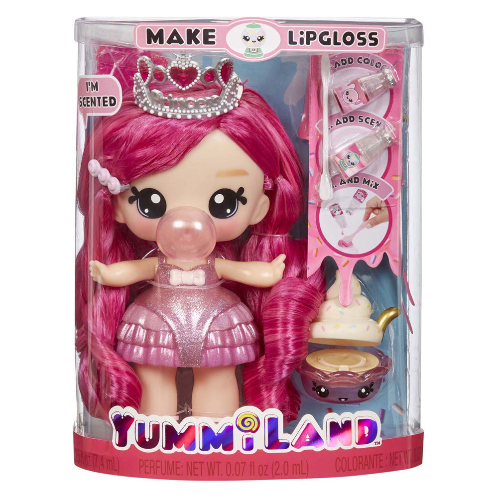 Yummiland Große Puppe + Lipgloss-Tier – Bianca Bubblegum