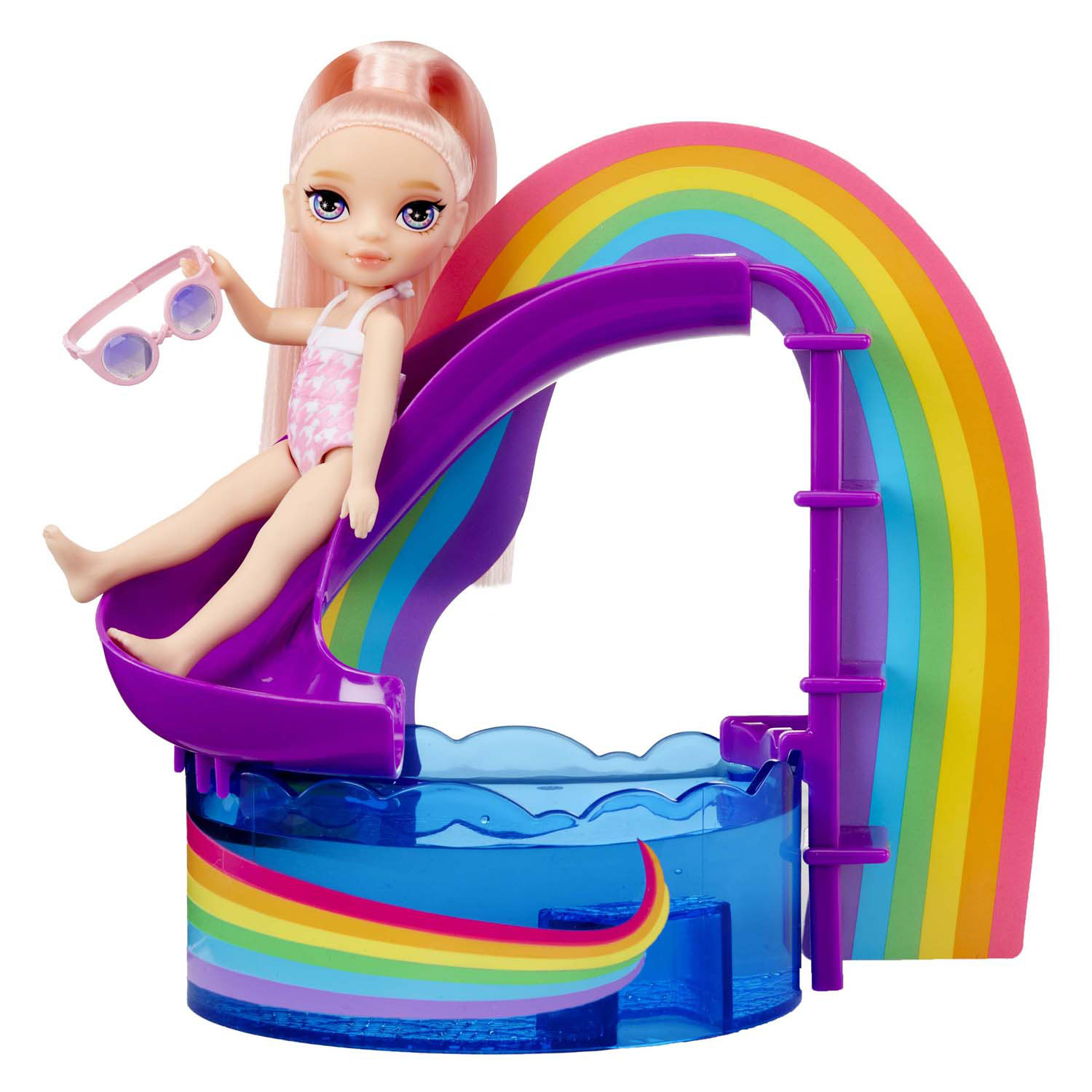 Rainbow High Pop Kleine Zwembaddag met Blush Speelset