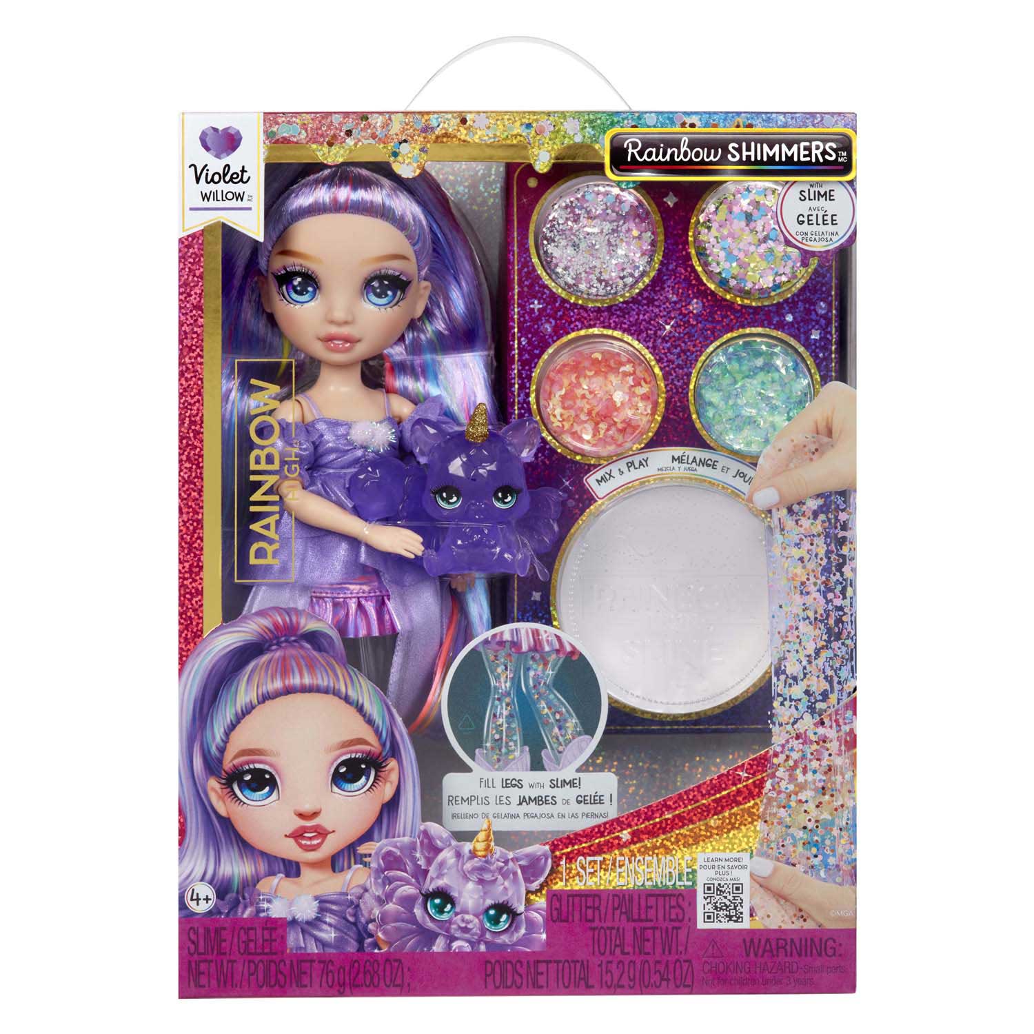 Rainbow High Modepop met Slijm - Violet