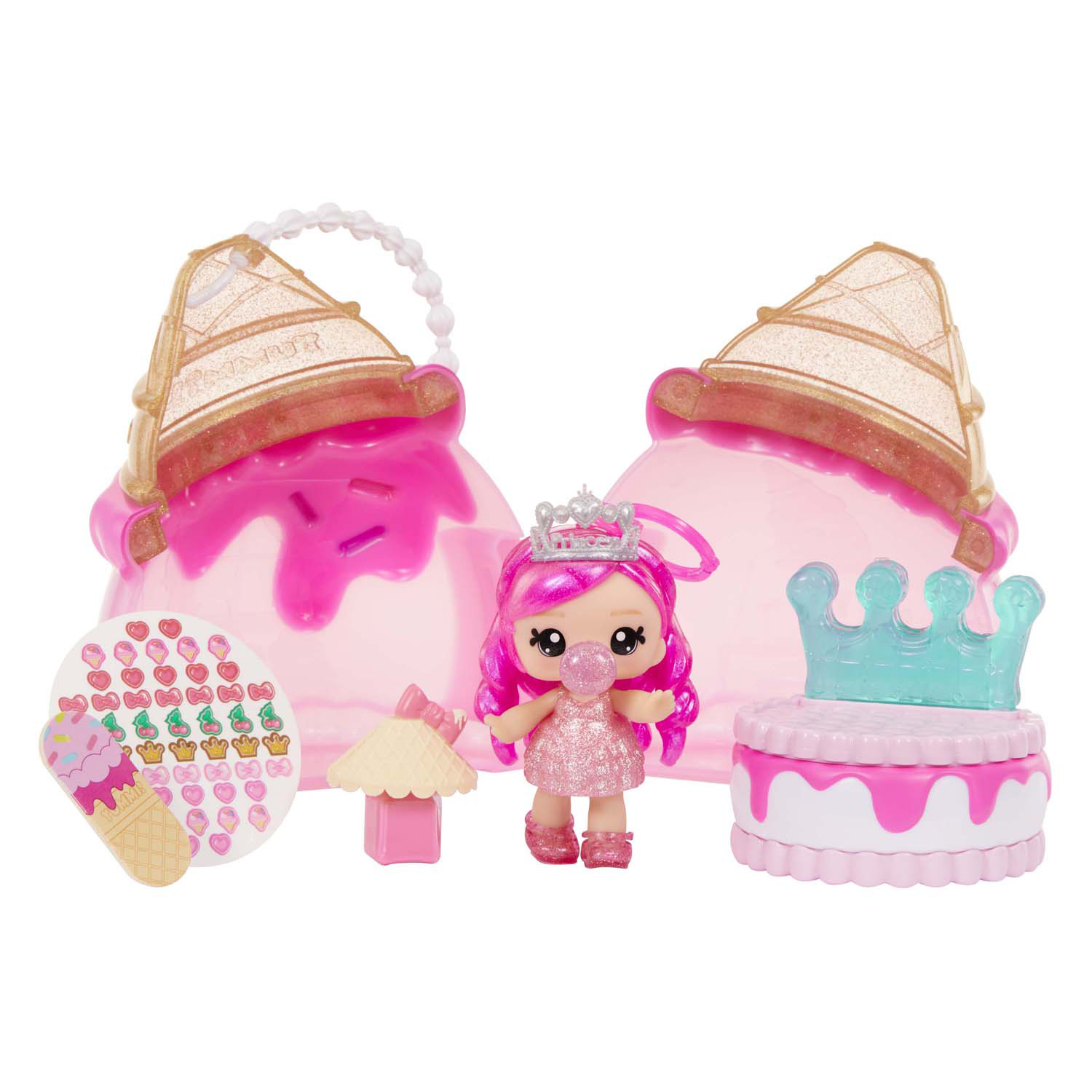 Kosmetiktasche-Spielset + Lipgloss-Pop – Eiscreme-Kosmetiktasche